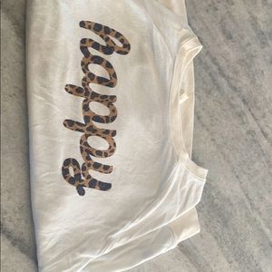 A cheetah print “ Happy”